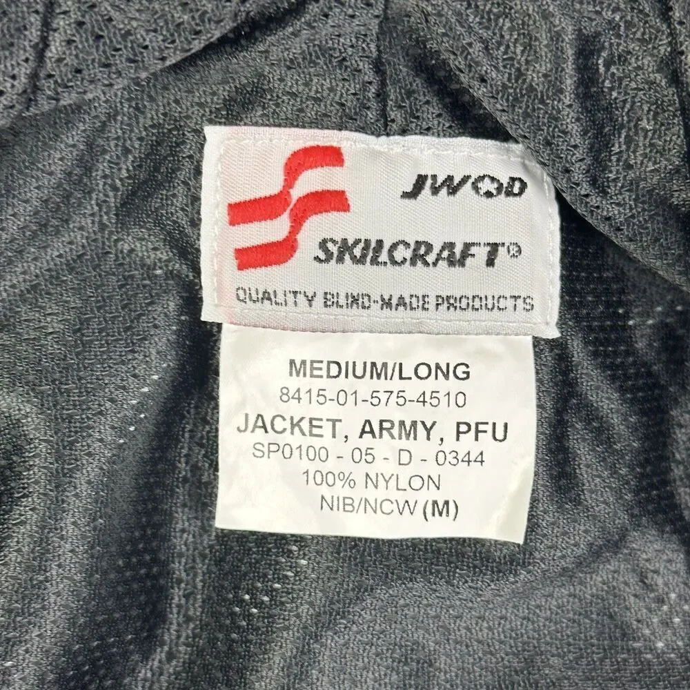 JWOD Skilcraft Army Jacket Windbreaker Medium/Long Reflective Camo Lined Vented